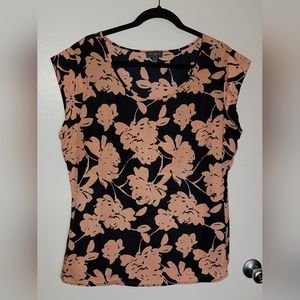 Navy and Peach blouse